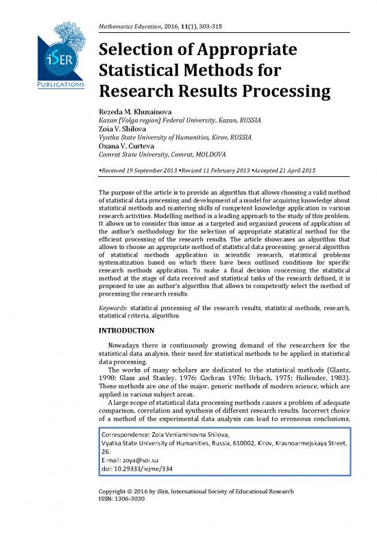 picture Study Methods Pdf 89878 | Selection Of Appropriate Statistical Methods For Research Results Processing