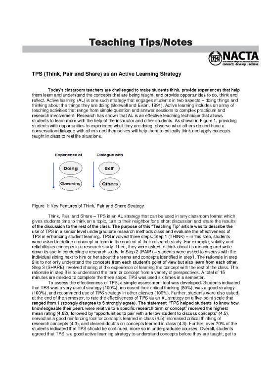 picture1_Learning Pdf 90243 | Sep12 3 Tps Think Pair And Share As An Active Learning Strategy