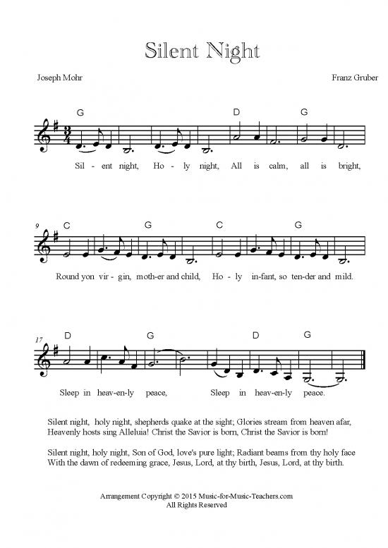 picture_Silent Night Lead Sheet G