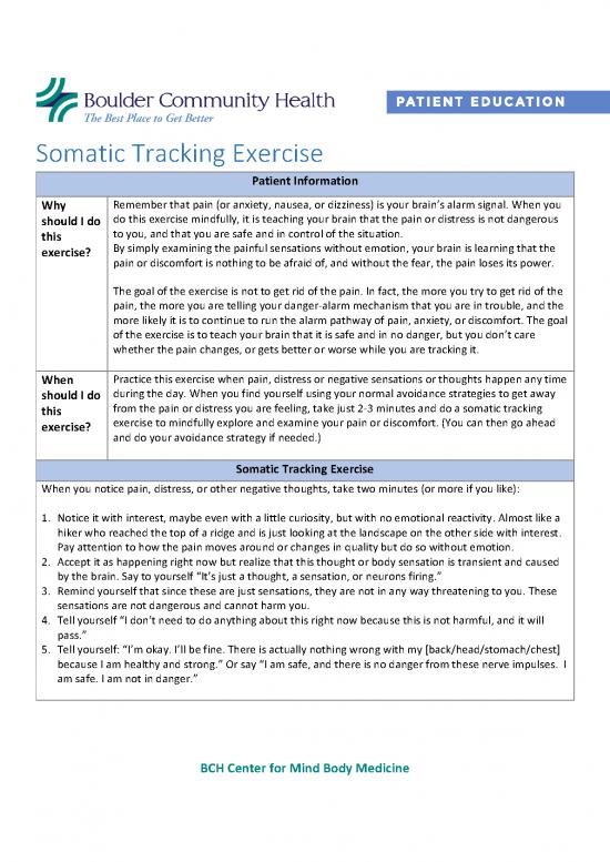 picture Therapeutic Exercise Pdf 89366 | Somatic Tracking Exercise
