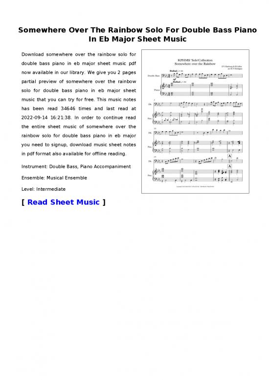 picture_Piano Pdf 91268 | Somewhere Over The Rainbow Solo For Double Bass Piano In Eb Major