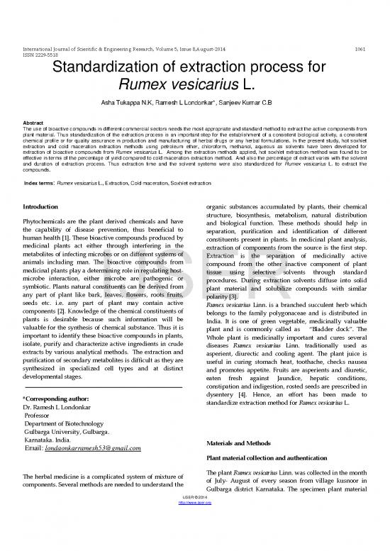 picture Study Methods Pdf 89935 | Standardization Of Extraction Process For Rumex Vesicarius L