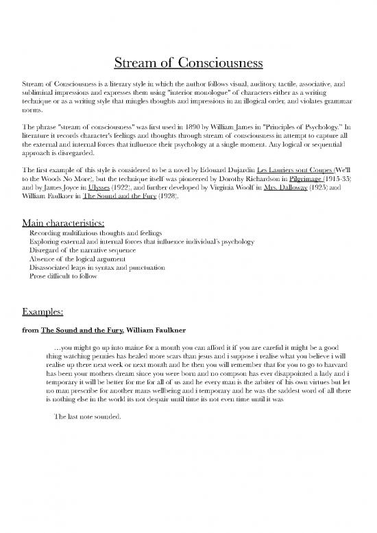 picture Stream Of Consciousness Pdf 90298 | Stream Of Consciousness