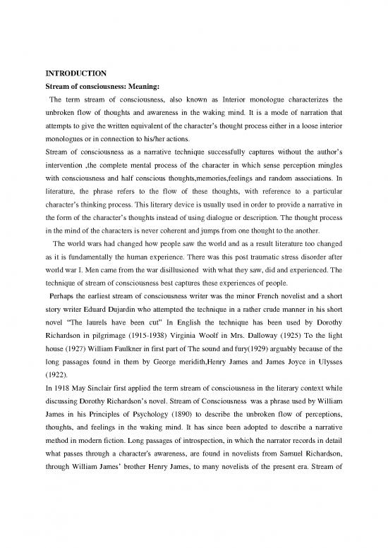 picture Stream Of Consciousness Pdf 89583 | Stream Of Consciousness And Modern Novel
