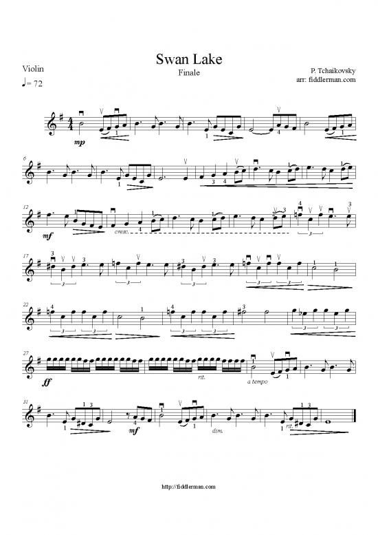 picture_Swan Lake Finale Violin