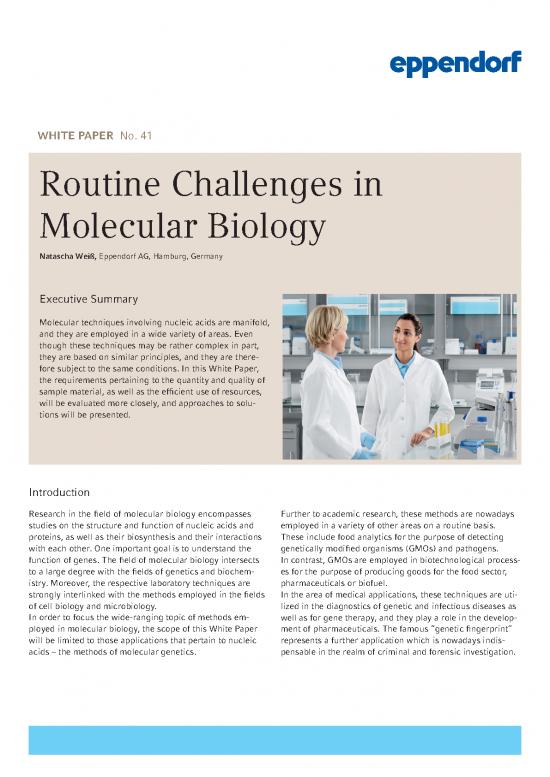 picture1_Methods In Molecular Biology Pdf 89714 | White Paper No 41   Routine Challenges In Molecular Biology