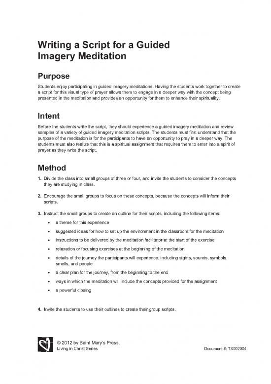 picture_Guided Imagery Script Pdf 90942 | Writing A Script For A Guided Meditation