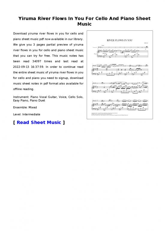 picture_Piano Pdf 91274 | Yiruma River Flows In You For Cello And Piano