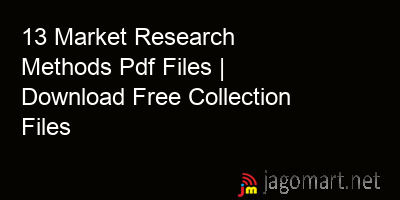 picture 13 Market Research Methods Pdf Files | Download Free Collection Files
