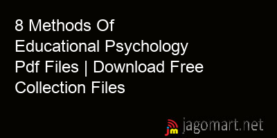 picture 8 Methods Of Educational Psychology Pdf Files | Download Free Collection Files