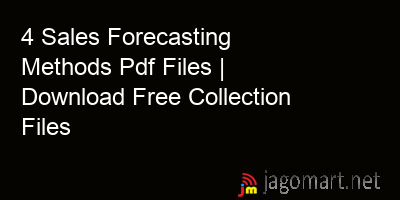 picture 4 Sales Forecasting Methods Pdf Files | Download Free Collection Files