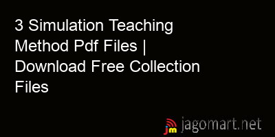 picture 3 Simulation Teaching Method Pdf Files | Download Free Collection Files