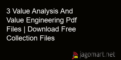 picture 3 Value Analysis And Value Engineering Pdf Files | Download Free Collection Files
