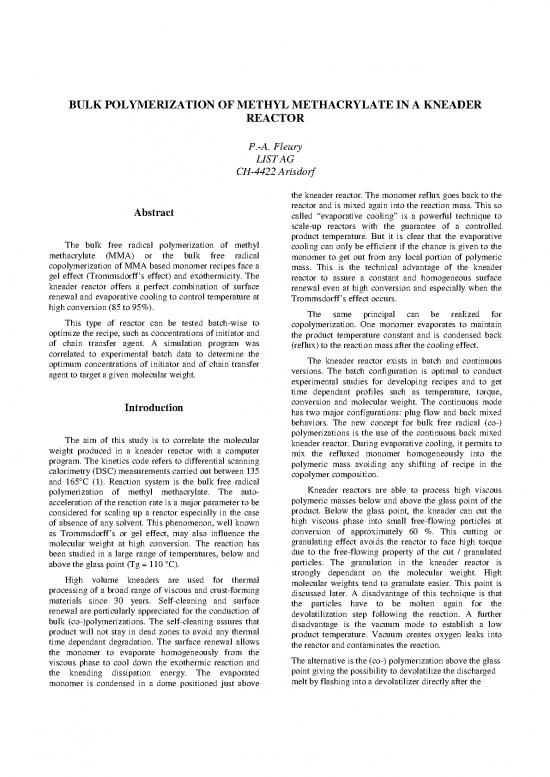 picture1_Bulk Polymerization Example 92148 | 00 List Bulk Polymerisation Of Mma In A Kneader Reactor Engl