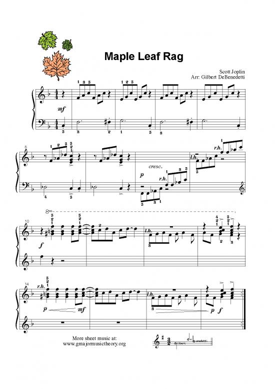 picture Maple Leaf Rag Pdf 93973 | 3mapleleaf