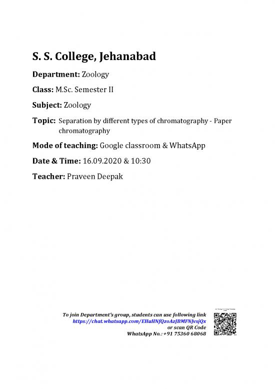 picture1_Group Therapy Pdf 92512 | 728150186separation By Different Types Of Chromatography   Paper Chromatography (pg) Tools&techniques Zoology Praveen