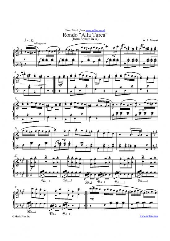 picture Rondo Alla Turca Pdf 94093 | Alla Turca