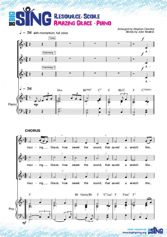 picture1_Piano Pdf 91774 | Amazing Grace Piano Score