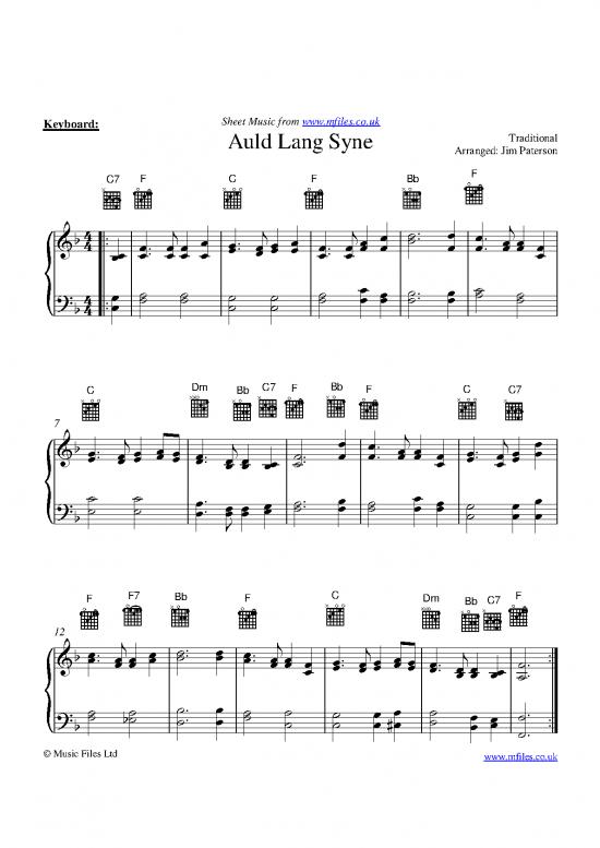 picture1_Piano Pdf 91802 | Auld Lang Syne