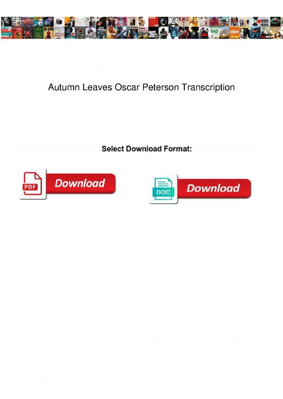 picture_Play Therapy Pdf 93294 | Autumn Leaves Oscar Peterson Transcription