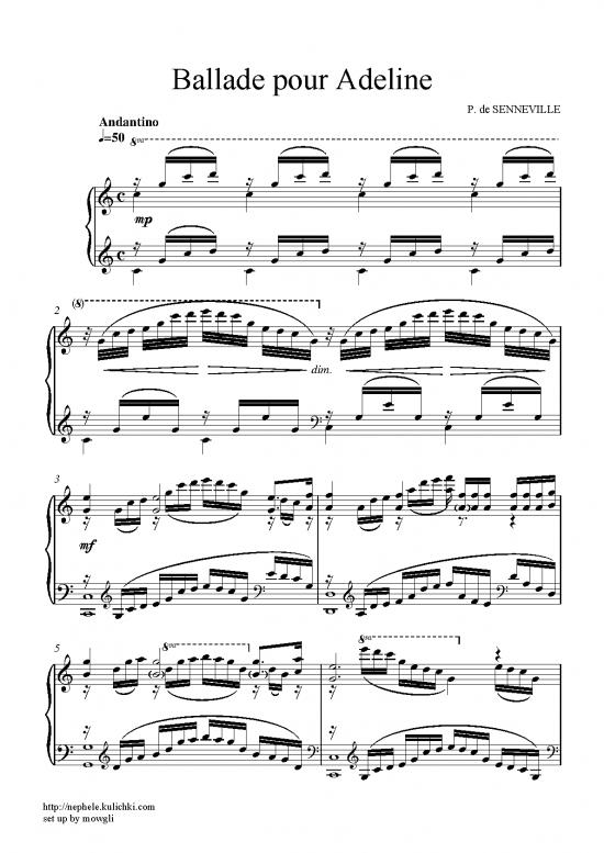 picture1_Piano Pdf 92364 | Ballade Pour Adeline