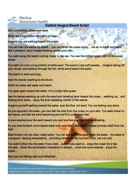 picture1_Guided Imagery Script Pdf 92186 | Beach Guided Imagery