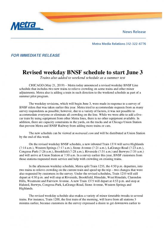 picture Schedule Pdf 94467 | Bnsf Revised Schedules News Release 05 21 19