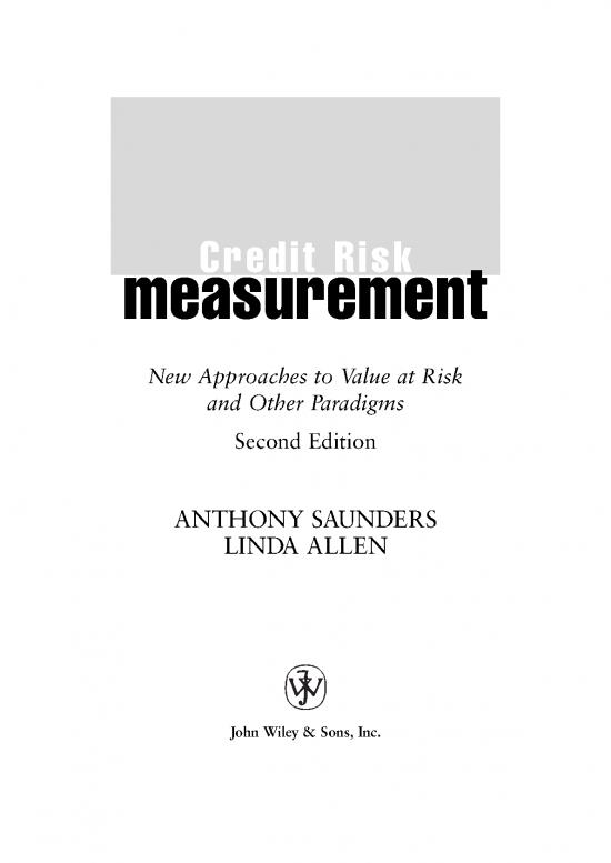 picture1_Credit Risk Credit Risk Measurement, New Approaches To Value At Risk And Other Paradigms
