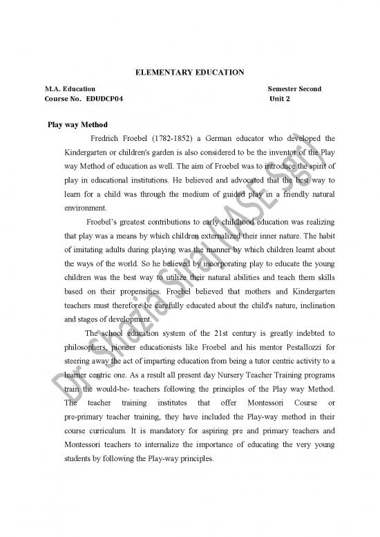 picture Play Way Method Pdf 91958 | Edu17204dce Elementaryeducation Unit2