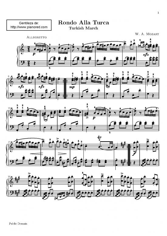 picture Rondo Alla Turca Pdf 94258 | Marcha Turca