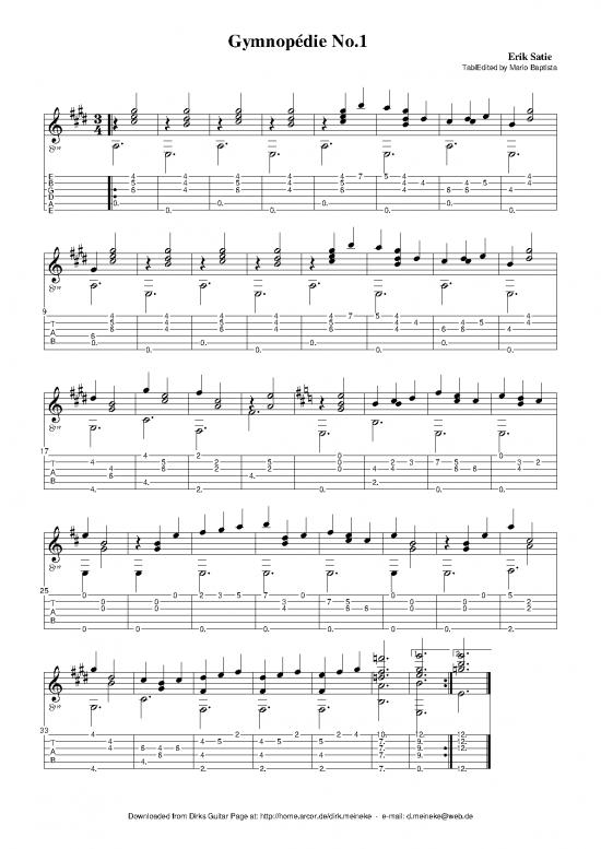picture_Satie Gymnopedie No1