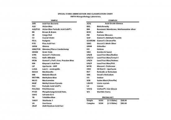picture Special Stains In Histopathology Pdf 92792 | Special Stains Chart