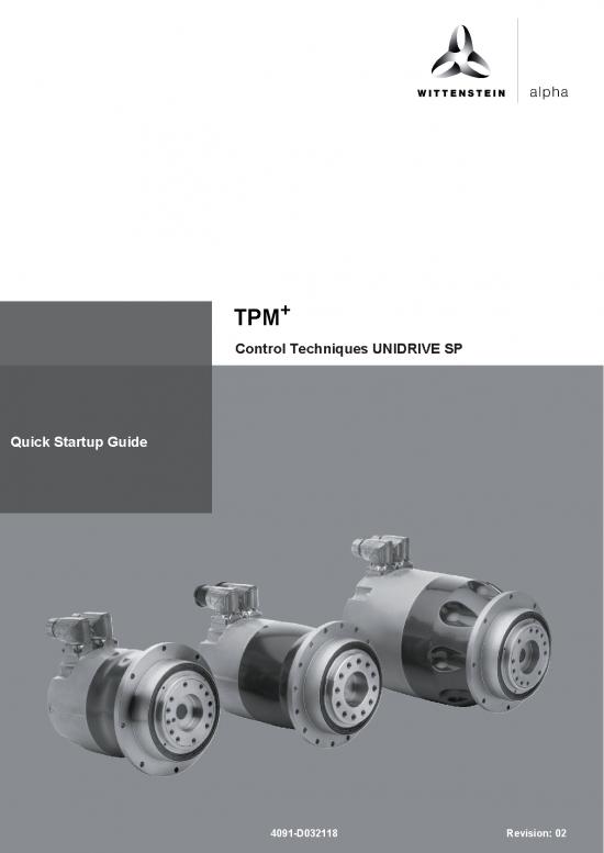 picture1_Startup Guide Tpm Plus Control Techniques Unidrive Sp En