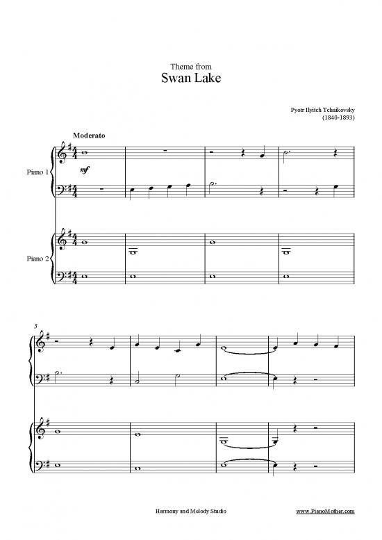 picture1_Piano Pdf 92367 | Swan Lake Piano Duet