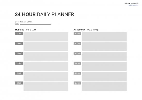picture1_Daily Planner Template Pdf 94483 | 24 Hour Daily Planner Greyscale