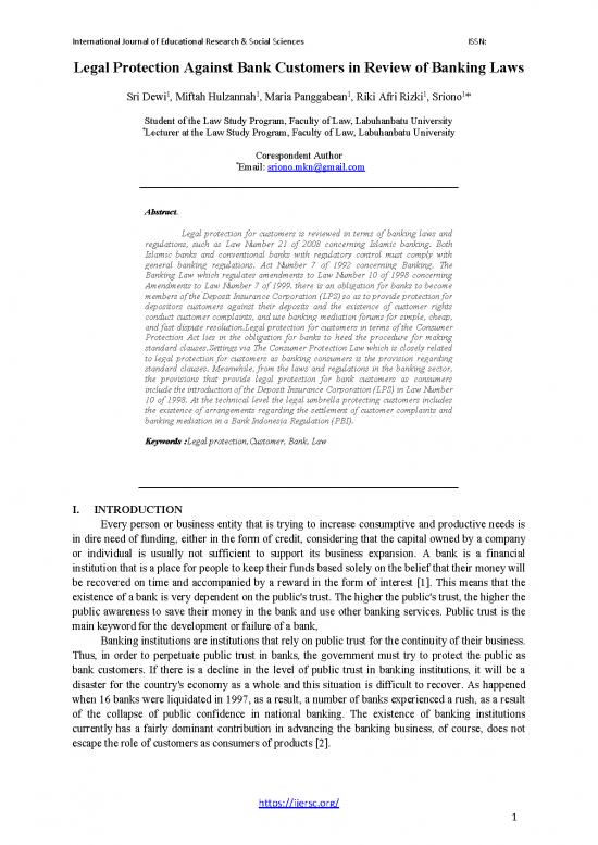 picture1_Journal Pdf 94970 | 332745 Legal Protection Against Bank Customers Ca53c5bf