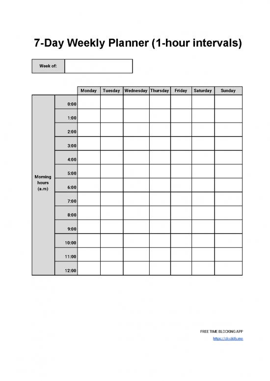 picture1_Day Planner Pdf 94484 | 7 Day Weekly Planner 1 Hour Intervals