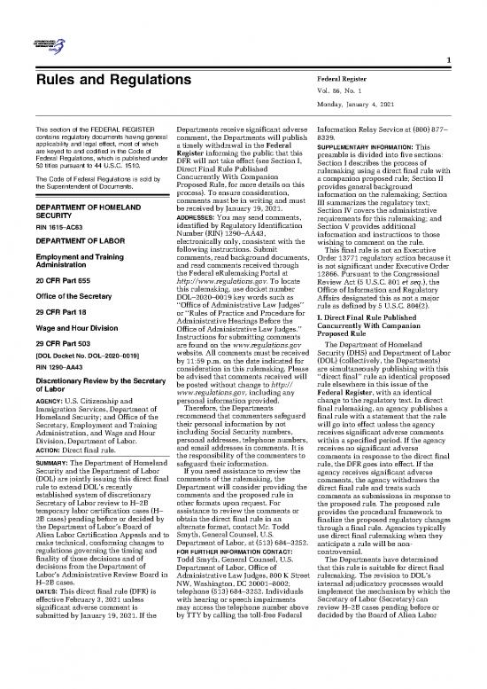 picture Code Of Federal Regulations Pdf 95156 | 86 Fed Reg 1 01 04 2021 Dfr