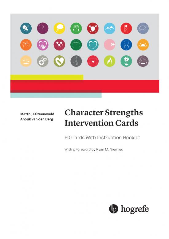 picture Via Character Strengths Pdf 97021 | 9780889375666 Samplepages
