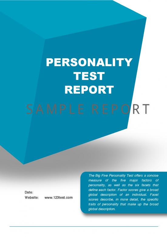 picture Personality Pdf 96793 | Anonymous Sample Report Personality Test 123test