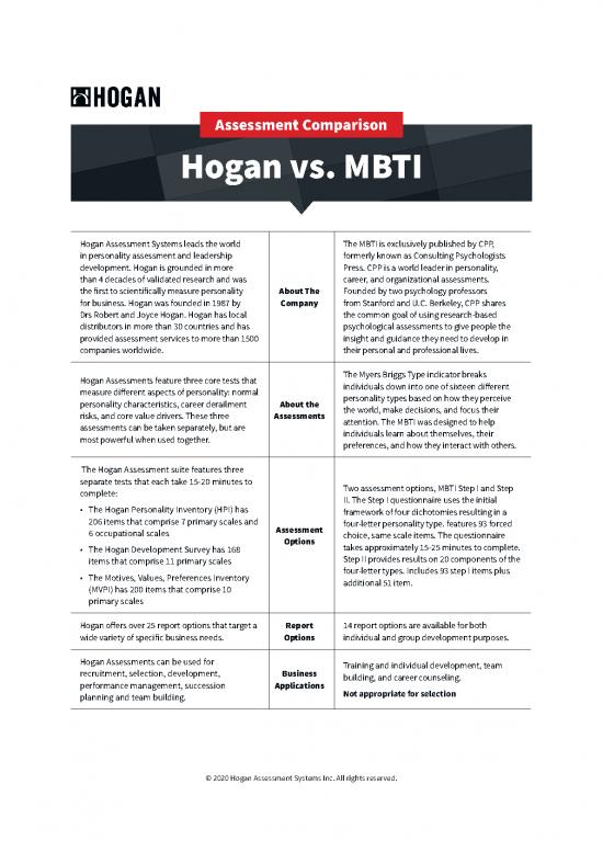 picture_Personality Pdf 95959 | Assessment Comparison Hogan Vs Mbti 20200910