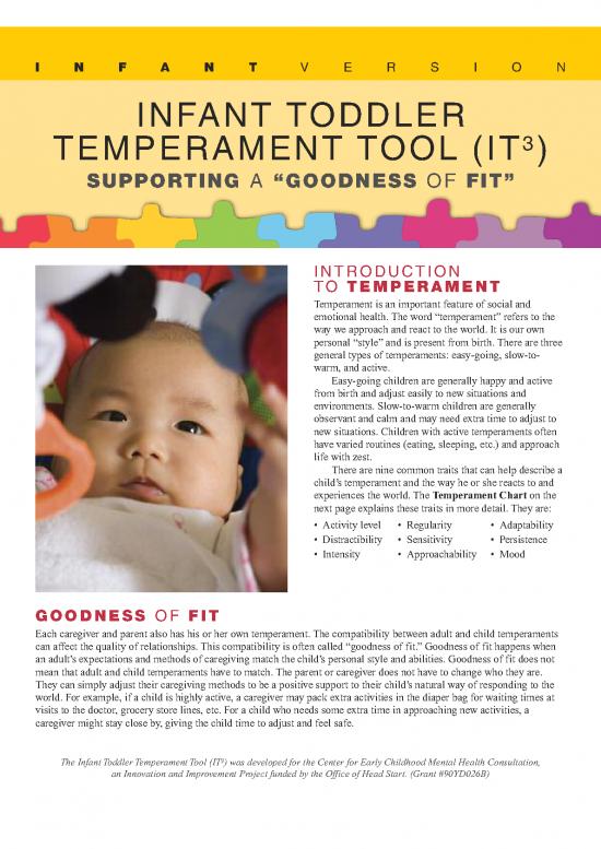 picture_Types Of Temperament Pdf 96961 | Cecmhc It3 Booklet Infant
