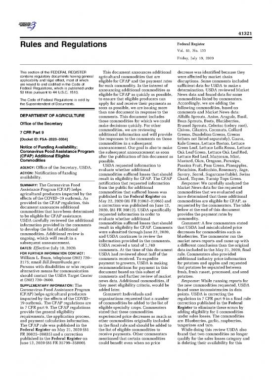picture Code Of Federal Regulations Pdf 95181 | Cfap Nofa 7102020