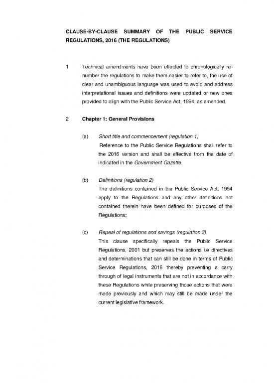 picture Public Service Regulations 2016 95161 | Clause By Clause Analysis Psr 2016