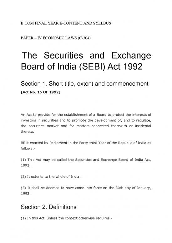 picture Sebi Act Pdf 95335 | Com Iii Year C 304 Mr Lovelesh Kumar 21 07 2020 Sebi