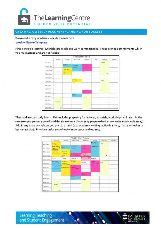 picture Schedule Pdf 94718 | Create A Weekly Planner