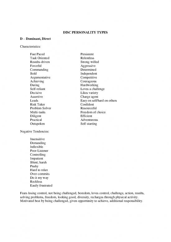 picture Personality Pdf 96031 | Disc Personality Type Test