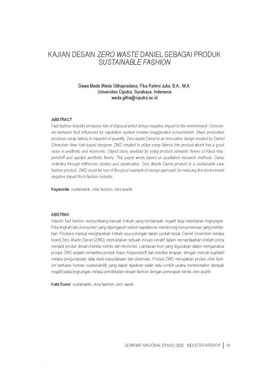 picture Fashion Pdf 95749 | Envisifpd 2020 P041 Dewa Made Weda Githapradana, Fika Rahmi Julia Kajian Desain Zero Waste Daniel Sebagai Produk Sustainable Fashion