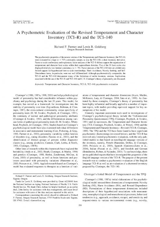 picture_Therapeutic Community Pdf 96506 | Farmer&goldberg 2008 Psychometriceval Tci R&tc1 140 Pa