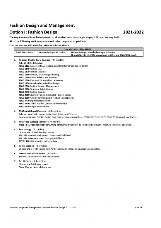 picture Fashion Pdf 95667 | Fd Curriculum Sheet 2021 2022